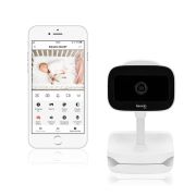 Video monitor, Lionelo, Babyline Go, Cu aplicatia dedicata Lionelo Smart, Mod de noapte 8m, Cu functie de iluminare, Pana la 5h functionare wireless, Comunicare bidirectionala, Rotatie 180 grade, Alb BYNLOC-BABYLINE_GO