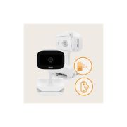 Video monitor, Lionelo, Babyline Go, Cu aplicatia dedicata Lionelo Smart, Mod de noapte 8m, Cu functie de iluminare, Pana la 5h functionare wireless, Comunicare bidirectionala, Rotatie 180 grade, Alb BYNLOC-BABYLINE_GO