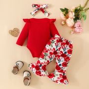 Compleu cu body rosu si pantaloni evazati mbhmm-305-de2
