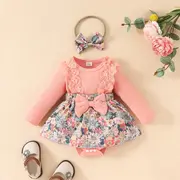 Rochita body roz somon - flowers mbhmm-275-r2