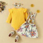 Sarafan cu body galben - little flowers mbhmm-319-de3