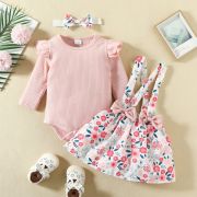 Sarafan cu body roz pudra - little flowers mdhmm-314-de3