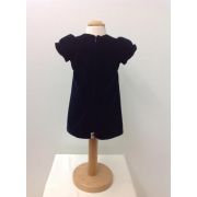 Rochita din catifea de fetite eleganta Little blue dress - SNB21_1