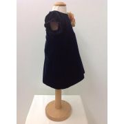 Rochita din catifea de fetite eleganta Little blue dress - SNB21_1