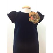 Rochita din catifea de fetite eleganta Little blue dress - SNB21_1