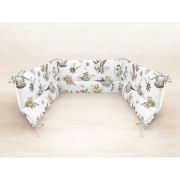 Aparatoare pentru patut, MimiNu, Din bumbac certificat Oeko Tex Standard 100, 180x30 cm, Cu panglici, Savanna BYN6426972025706