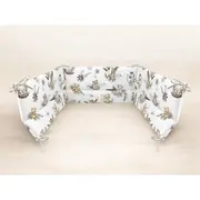 Aparatoare pentru patut, MimiNu, Din bumbac certificat Oeko Tex Standard 100, 180x30 cm, Cu panglici, Savanna BYN6426972025706