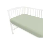 Cearceaf cu elastic, MimiNu, Jerse, Pentru patut 120X60 cm, Material certificat Oeko Tex Standard 100, Olive BYN6426972025942