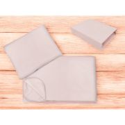 Lenjerie patut cu 3 piese, MimiNu, Cu cearceaf 120x60 cm, Din bumbac certificat Oeko Tex Standard 100, Cu paturica si pernuta, Colectia Royal, Powder Pink BYN6426972025874