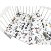 Lenjerie patut cu 3 piese, MimiNu, Cu cearceaf 120x60 cm, Pilota, Pernuta, Din bumbac certificat Oeko Tex Standard 100, Design, Cars Grey BYN6426972026345