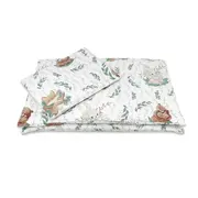 Lenjerie patut cu 5 piese, MimiNu, Cu cearceaf 120x60 cm, Pilota, Pernuta, 2 aparatori, Din bumbac certificat Oeko Tex Standard 100, Lulu Natural BYN6426972026178