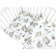 Lenjerie patut cu 5 piese, MimiNu, Cu cearceaf 120x60 cm, Pilota, Pernuta, 2 aparatori, Din bumbac certificat Oeko Tex Standard 100, Savanna BYN6426972026185