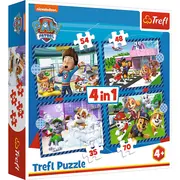PUZZLE TREFL 4IN1 PATRULA CATELUSILOR ACTIVITATILE ZILNICE ALE ECHIPEI VIV34650
