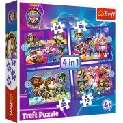 PUZZLE TREFL 4IN1 PATRULA CATELUSILOR MIGHTY MOVIE EROII VIV34621