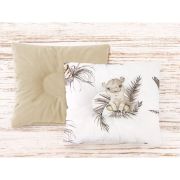 Perna bebelus, MimiNu, Profilata, Cu doua fete, Cu functie anti-soc, Pufoasa, Din catifea si bumbac, Materiale certificate Oeko Tex Standard 100, 23x26 cm, Savanna BYN6426972025768