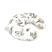 Perna pentru alaptat, MimiNu, Din bumbac certificat Oeko Tex Standard 100, Cu husa detasabila, Cu fermoar securizat, Circumferinta 155 cm, Savanna BYN6426972025713