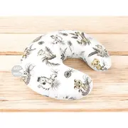 Perna pentru alaptat, MimiNu, Din bumbac certificat Oeko Tex Standard 100, Cu husa detasabila, Cu fermoar securizat, Circumferinta 155 cm, Savanna BYN6426972025713