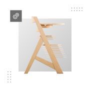Scaun masa copii pliabil din lemn 4 in 1 morsel natur, include husa perne moi,centura siguranta, tavita plastic detasabila, pentru 6 luni-12 ani, en 14988:2017+a1:2020 lvtk5903796014532