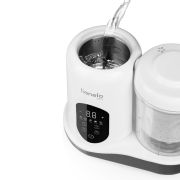 Aparat de gatit, Lionelo, BabyMenu, 5 in 1, Cu functii de gatire la abur, dezghetare, amestecare, incalzire si sterilizare, Cu recipient din tritan, Include meniu cu retete, Personalizare setari, Alb BYNLOC-BABYMENU