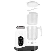 Aparat de gatit, Lionelo, BabyMenu, 5 in 1, Cu functii de gatire la abur, dezghetare, amestecare, incalzire si sterilizare, Cu recipient din tritan, Include meniu cu retete, Personalizare setari, Alb BYNLOC-BABYMENU