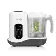 Aparat de gatit, Lionelo, BabyMenu, 5 in 1, Cu functii de gatire la abur, dezghetare, amestecare, incalzire si sterilizare, Cu recipient din tritan, Include meniu cu retete, Personalizare setari, Alb BYNLOC-BABYMENU