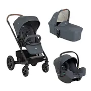 Joie - carucior pentru copii multifunctional 3 in 1 chrome dlx moonlight (carucior chrome dlx + landou moonlight + scoica i-snug moonlight) bbbt1201gamnl000