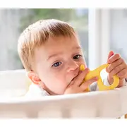 Jucarie Senzoriala Pentru Dentitie Din Silicon,    Giraffe Party   - Rose Pjb19032