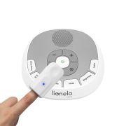Lampa de veghe, Lionelo, BabyNap, 2 in 1, Wireless, Cu sunete si melodii de leagan, Cu 11 culori si 3 niveluri de luminozitate, Cu functie LoveBeat, Alb BYNLOC-BABYNAP