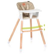Scaun de masa, Lionelo, Koen, Din fag, 2 in 1, Transformabil, Sustine 30 kg, 6 luni+, Conform cu standardul european de securitate EN14988, Bej BYNLO-KOEN_BEIGE_SAND