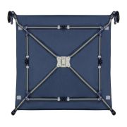 Tarc de joaca copii, Lionelo, Bonnie, Pana la 15 kg, 100 x 100 cm, Pliere compacta, Include geanta de transport, Din plasa, Cu intrare laterala cu fermoar, Cu roti, Cu salteluta din spuma, Conform cu EN12227, Albastru BYNLO-BONNIE_BLUE_NAVY