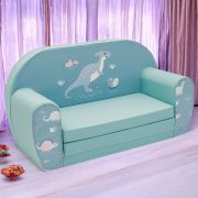Canapea extensibila, New Baby, Din spuma, Husa din bumbac certificat Oeko-Tex Standard 100, 42x78x35, 9 luni-5 ani, Dinosaur BYN55567