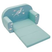 Canapea extensibila, New Baby, Din spuma, Husa din bumbac certificat Oeko-Tex Standard 100, 42x78x35, 9 luni-5 ani, Dinosaur BYN55567