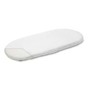 Cearceaf cu elastic, New Baby, Pentru landou, Din Bumbac, 35 x 75 cm, 0 luni+, White BYN47985