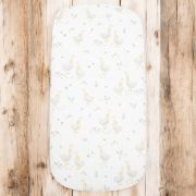 Cearceaf cu elastic, New Baby, Pentru landou, Din Bumbac certificat Oeko-Tex 100, 35 x 75 cm, 0 luni+, Goose BYN56524