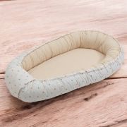 Cosulet bebelus, New Baby, Pentru dormit, Baby Nest 88 x 50 cm, Din bumbac si fibra alergenica, La Natura Punti BYN51617