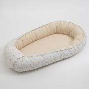 Cosulet bebelus, New Baby, Pentru dormit, Baby Nest 88 x 50 cm, Din bumbac si fibra alergenica, La Natura Punti BYN51617