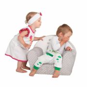 Fotoliu din burete, New Baby, Pentru copii, Din tesatura minky, 9 luni - 5 ani, Cu Husa detasabila, Fox Mint BYN37887