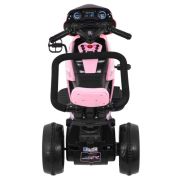 Motocicleta electrica 3 in 1, hl108, roti si scaun din plastic, 78x39x59 cm, putere 20w - roz edeedipa.hl108.roz