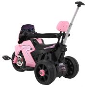 Motocicleta electrica 3 in 1, hl108, roti si scaun din plastic, 78x39x59 cm, putere 20w - roz edeedipa.hl108.roz
