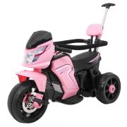 Motocicleta electrica 3 in 1, hl108, roti si scaun din plastic, 78x39x59 cm, putere 20w - roz edeedipa.hl108.roz