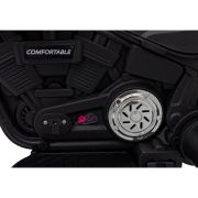 Motocicleta electrica chopper faster ahl008, roti si scaun din plastic, 78x30x55 cm, putere 20w - alb edeedipa.ahl008.bia