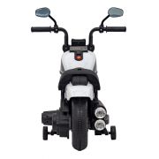 Motocicleta electrica chopper faster ahl008, roti si scaun din plastic, 78x30x55 cm, putere 20w - alb edeedipa.ahl008.bia