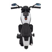 Motocicleta electrica chopper faster ahl008, roti si scaun din plastic, 78x30x55 cm, putere 20w - alb edeedipa.ahl008.bia