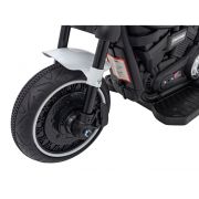 Motocicleta electrica chopper faster ahl008, roti si scaun din plastic, 78x30x55 cm, putere 20w - alb edeedipa.ahl008.bia