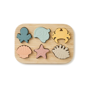 Puzzle Din Silicon Alimentar Cu Baza Din Bambus , Zsea Life, Pjb3330
