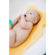 Reductor de baie, New Baby, Maxi, Din burete, 58 cm, Cu jucarii din spuma, Bear Yellow BYN32886