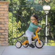 Tricicleta, Petite&Mars, Turbo, 5 in 1, Multifunctionala, Vehicul de impins, Bicicleta cu/fara pedale, Cu maner de ghidaj, Detasabil, Roti din cauciuc, Pana la 25 kg, 1.5-5 ani, Roz BYN613670