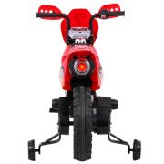 Motocicleta electrica cross bdm0912, roti si scaun din plastic + 2 roti ajutatoare, 105x50x72 cm, putere 6v - rosu edeedipa.bdm0912.cr