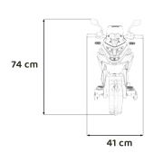 Motocicleta electrica honda nc750x, roti si scaun din plastic, 103x41x74 cm, putere 70w - alb edeedipa.tr2306.bia