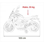 Motocicleta electrica honda nc750x, roti si scaun din plastic, 103x41x74 cm, putere 70w - alb edeedipa.tr2306.bia